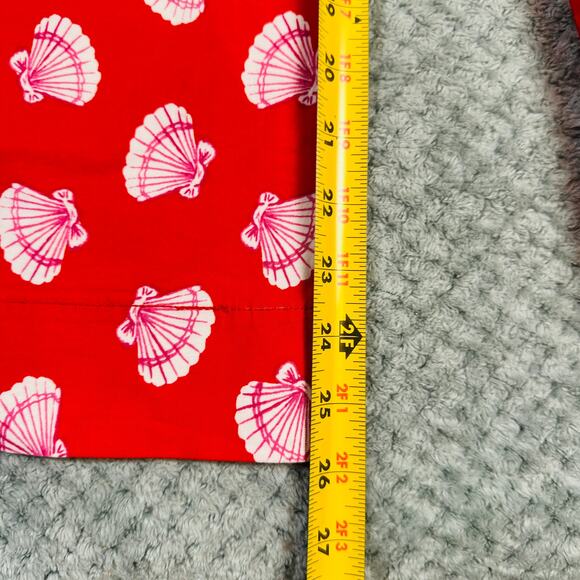 Anthropologie MAEVE The Colette Red/Pink Shell Print Wide Leg Crop HighRise Pant - Picture 6 of 6